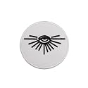 Masonic All-Seeing Eye Round Patch - Machine Embroidered Iron on Emblem no Sewing Needed - 3x3 Inches Masonic Badge for Aprons, Vests, Bags & Apparel