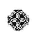 Masonic Cross and Circle with Celtic Pattern Patch - Machine Embroidered Iron on Emblem no Sewing Needed - 3x3 Inches Masonic Badge for Aprons, Vests, Bags & Apparel