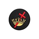 Masonic Knight Templar Queens Crown Cross Patch - Machine Embroidered Iron on Emblem no Sewing Needed - 3x3 Inches Masonic Badge for Aprons, Vests, Bags & Apparel