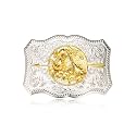 MASOP VOGU Western Belt Buckle for Men Cowboy Long Horn Bull Belts