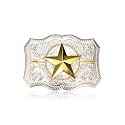 MASOP VOGU Western Belt Buckle for Men Cowboy Long Horn Bull Belts