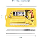 Hand Powered Saw Kit Toolbox With Multi Blades Set | Magic Bow Saw With 5 Blades Hand Kit for Woodworking