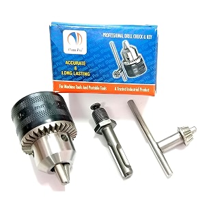 13mm heavy duty drill chuck with sds adapter amp chuck key alloy steel keyed drill chuck for rotary hammer amp drilling machine secure grip precision drilling amp repair applications