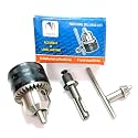 13mm Heavy Duty Drill Chuck with SDS Adapter & Chuck Key, Alloy Steel Keyed Drill Chuck for Rotary Hammer & Drilling Machine, Secure Grip, Precision Drilling & Repair Applications