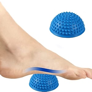 massage semi circle ball foot massage half ball balance therapy pods spiky foot wakers stretching and massage tool for feet and plantar fascia