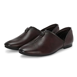 Massari Faux Leather Ethnic Loafers for Men