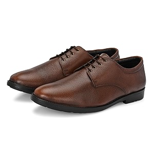 Massari Genuine Leather Derby Lace Up Formal