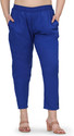 MASSI DESIGN Regular Fit Women Blue Trousers