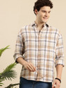 Mast Harbour Men Checkered Casual Beige