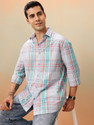 Mast Harbour Men Checkered Casual Blue