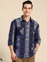 Mast Harbour Men Checkered Casual Blue