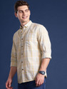 Mast Harbour Men Checkered Casual Yellow