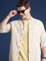 Mast Harbour Men Checkered Casual Yellow