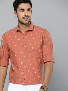 Mast Harbour Men Printed Casual Orange