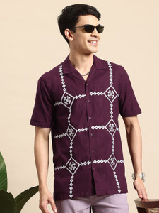 Mast Harbour Men Self Design Casual