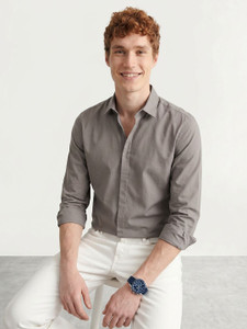 Mast Harbour Men Solid Casual Grey