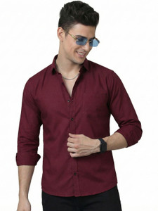 Mast Harbour Men Solid Casual Maroon