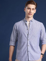 Mast Harbour Men Striped Casual Blue
