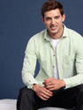 Mast Harbour Men Striped Casual Green