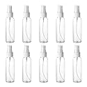 10 Pcs Empty Water Bottle Spray Small 100ml for Hair, Face, Plant, Oil, Hand, Kitchen Mini Pocket Sanitizer Fine Mist Nozzle Pressure (White, 10 Pcs)