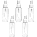 5 Pcs Empty Water Bottle Spray Small 100ml for Hair, Face, Plant, Oil, Hand, Kitchen Mini Pocket Sanitizer Fine Mist Nozzle Pressure (White, 5 Pcs)