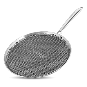 master titan pro triply stainless steel dosa tawa 29cm cool-touch riveted handle 25mm thickness induction amp gas stove compatible