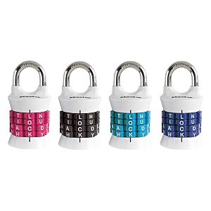 master lock 1535dwd vertical resettable word combination padlock 4 color may vary 4-pack