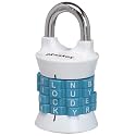 Master Lock 1535DWD Vertical Resettable Word Combo Lock, Assorted Colors (Pack of 1)