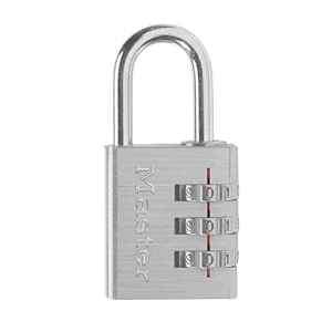 master lock 630d luggage lock brushed aluminum 1-316-inch wide