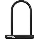Master Lock Black Bike Lock with Key,Standard Size U-Lock for Bicycles and Other Outdoor Equipment,Anti-Theft-Lock for Bikes,8320D,(Pack of 9)