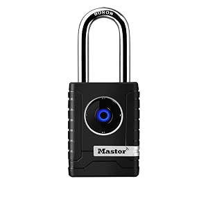 master lock black outdoor bluetooth smart padlock with keypad smart locks for tools gates sheds 2-732 inches wide 4401lhec