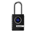 Master Lock Black Outdoor Bluetooth Smart Padlock with Keypad, Smart Locks for Tools, Gates, Sheds, 2-7/32 inches Wide, 4401LHEC