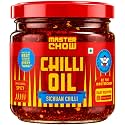 MasterChow Sichuan Chilli Oil (170g) | Spicy, Crunchy, Garlicky Flavor | Made with Sichuan Peppercorns, Crunchy Garlic &amp; Red Chillies | Gluten-Free | Eat With Momos, Pizza, Noodles