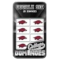 MasterPieces Game Day - NCAA Arkansas Razorbacks - 28 Piece Team Logo Double Six Domino Set