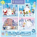 MasterPieces – Jigsaw Puzzle Set for Kids 6+ Years, 4-Pack of 100 Pieces, Educational and Fun Game, Frosty the Snowman Collection, Gift Idea for Children, 8" x 10"