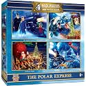MasterPieces The Polar Express 4-Pack Puzzles 100 pc - Jigsaw Puzzle with Vibrant Artwork and Durable Pieces - Fun Family Activity Brain Challenge and Educational Entertainment