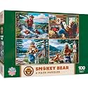 MasterPieces Puzzle Set - 4-Pack 100 Piece Jigsaw Puzzle for Kids - Smokey Bear 4-Pack - 8"x10"