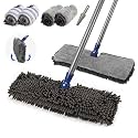 Masthome 2-Sided Microfiber Mop,Flip Flat Mop with Hair Scraper