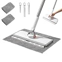 Masthome Hands Free Snap Grip Clamp Flat Mop. Includes 2 Microfiber Cloths