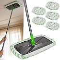 Masthome Microfiber Flat Mop,16" Head with 5 Washable Pads