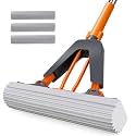 Masthome PVA Sponge Mop with 3 Replaceable Absorbent Heads