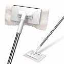 Masthome Snap Grip Mini Mop with Built-in Squeegee,30" Hands Free Clamp Mop