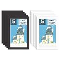 Mat Board Center, 10 Pack 11x17 Photo Mat for 9x15 Pictures, White &amp; Black