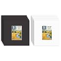 Mat Board Center, 10 Pack 12x12 Photo Mat for 5x7 Pictures, White &amp; Black