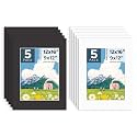 Mat Board Center, 10 Pack 12x16 Photo Mat for 9x12 Pictures, White &amp; Black