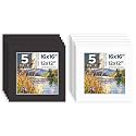 Mat Board Center, 10 Pack 16x16 Photo Mat for 12x12 Pictures, White &amp; Black