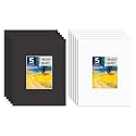 Mat Board Center, 10 Pack 16x20 Photo Mat for 8x10 Pictures, White &amp; Black