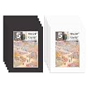 Mat Board Center, 10 Pack 18x24 Photo Mat for 13x19 Pictures, White &amp; Black