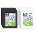 Mat Board Center, 10 Pack 8x10 Photo Mat for 6x8 Pictures, White &amp; Black