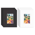 Mat Board Center, 10 Pack 8x10 Photo Mat for 4x6 Pictures, White & Black